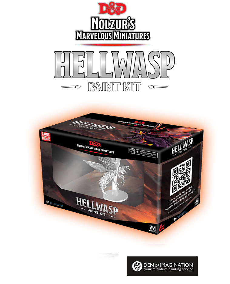 Hellwasp Paint Night Kit - Dungeons & Dragons Nolzur's Marvelous Miniatures