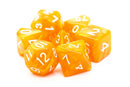 Pearl Drop Orange - Old School 7 Piece RPG Dice Set