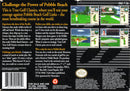 Pebble Beach Golf Links Super Nintendo SNES Back Cover