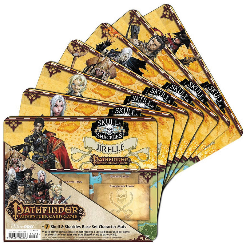 Pathfinder Adventure Card Game Skull and Shackles Base Set Character Mat 7 Pack