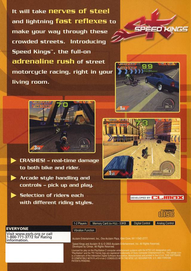 Speed Kings Playstation 2 Pre-Played