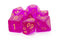 Translucent Magenta with Gold - Old School 7 Piece RPG Dice Set