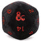 Jumbo D20 Plush - Dungeons & Dragons Black and Red
