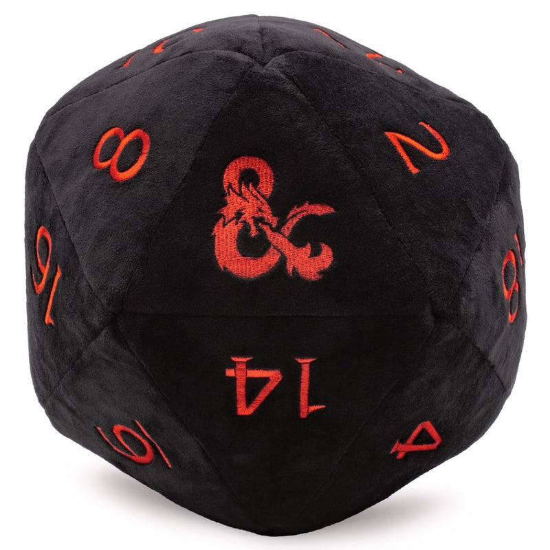 Jumbo D20 Plush - Dungeons & Dragons Black and Red