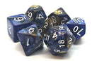 Vorpal: Blue & Gold - Old School 7 Piece RPG Dice Set