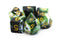 Vorpal: Green & White with Gold - Old School 7 Piece RPG Dice Set