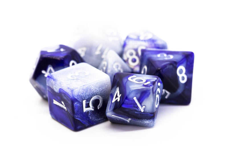 Vorpal: Purple & Grey - Old School 7 Piece RPG Dice Set
