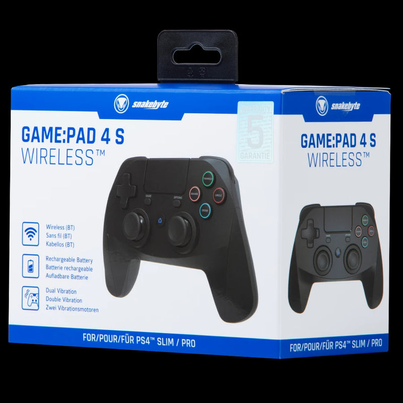 PS4 off brand Snakebyte PS4 Game:Pad 4 S Wireless Controller Black