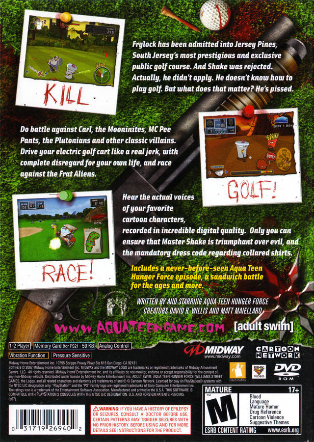 Aqua Teen Hunger Force Zombie NInja Pro-am Back cover